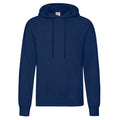 Navy - Front - Fruit Of The Loom Adults Unisex Classic Hooded Sweatshirt