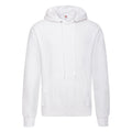 White - Front - Fruit Of The Loom Adults Unisex Classic Hooded Sweatshirt