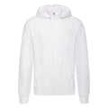 White - Front - Fruit of the Loom Adults Unisex Classic Hooded Sweatshirt