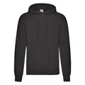 Black - Front - Fruit of the Loom Adults Unisex Classic Hooded Sweatshirt