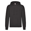 Black - Front - Fruit Of The Loom Adults Unisex Classic Hooded Sweatshirt