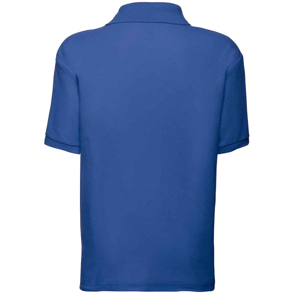 Royal Blue - Back - Fruit Of The Loom Childrens-Kids Poly-Cotton Pique Polo Shirt