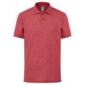 Heather Red - Front - Fruit Of The Loom Childrens-Kids Poly-Cotton Pique Polo Shirt
