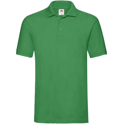 Kelly Green - Front - Fruit of the Loom Mens Premium Cotton Pique Polo Shirt