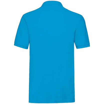 Azure - Back - Fruit of the Loom Mens Premium Cotton Pique Polo Shirt