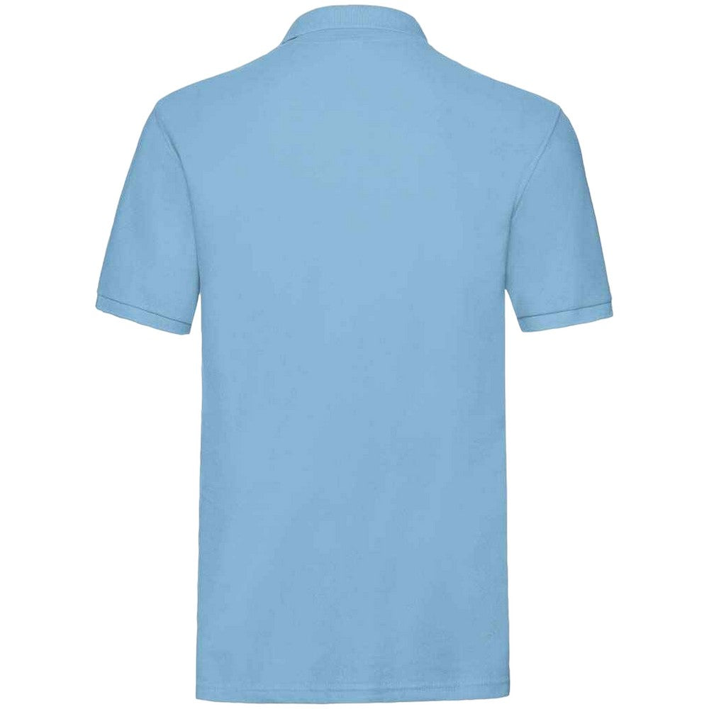 Sky Blue - Back - Fruit of the Loom Mens Premium Cotton Pique Polo Shirt