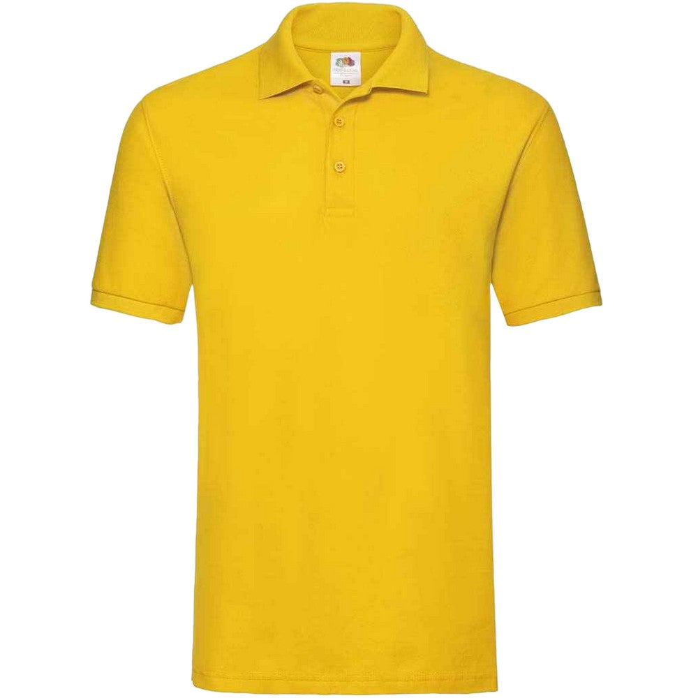 Sunflower - Front - Fruit of the Loom Mens Premium Cotton Pique Polo Shirt