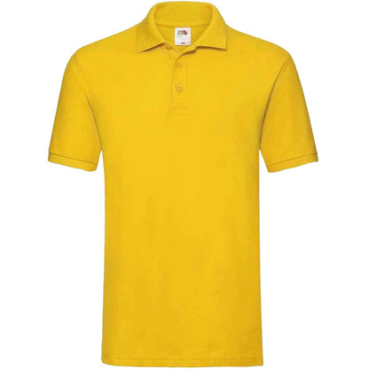 Sunflower - Front - Fruit of the Loom Mens Premium Cotton Pique Polo Shirt