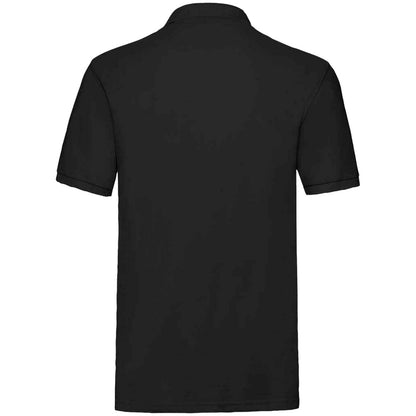 Black - Back - Fruit of the Loom Mens Premium Cotton Pique Polo Shirt