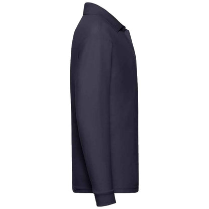 Deep Navy - Side - Fruit Of The Loom Childrens-Kids Long Sleeve Pique Polo Shirt