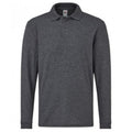 Dark Heather - Front - Fruit Of The Loom Childrens-Kids Long Sleeve Pique Polo Shirt