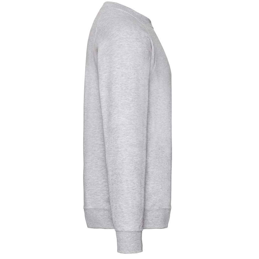 Heather Grey - Back - Fruit Of The Loom Adults Unisex Classic Raglan Sweatshirt