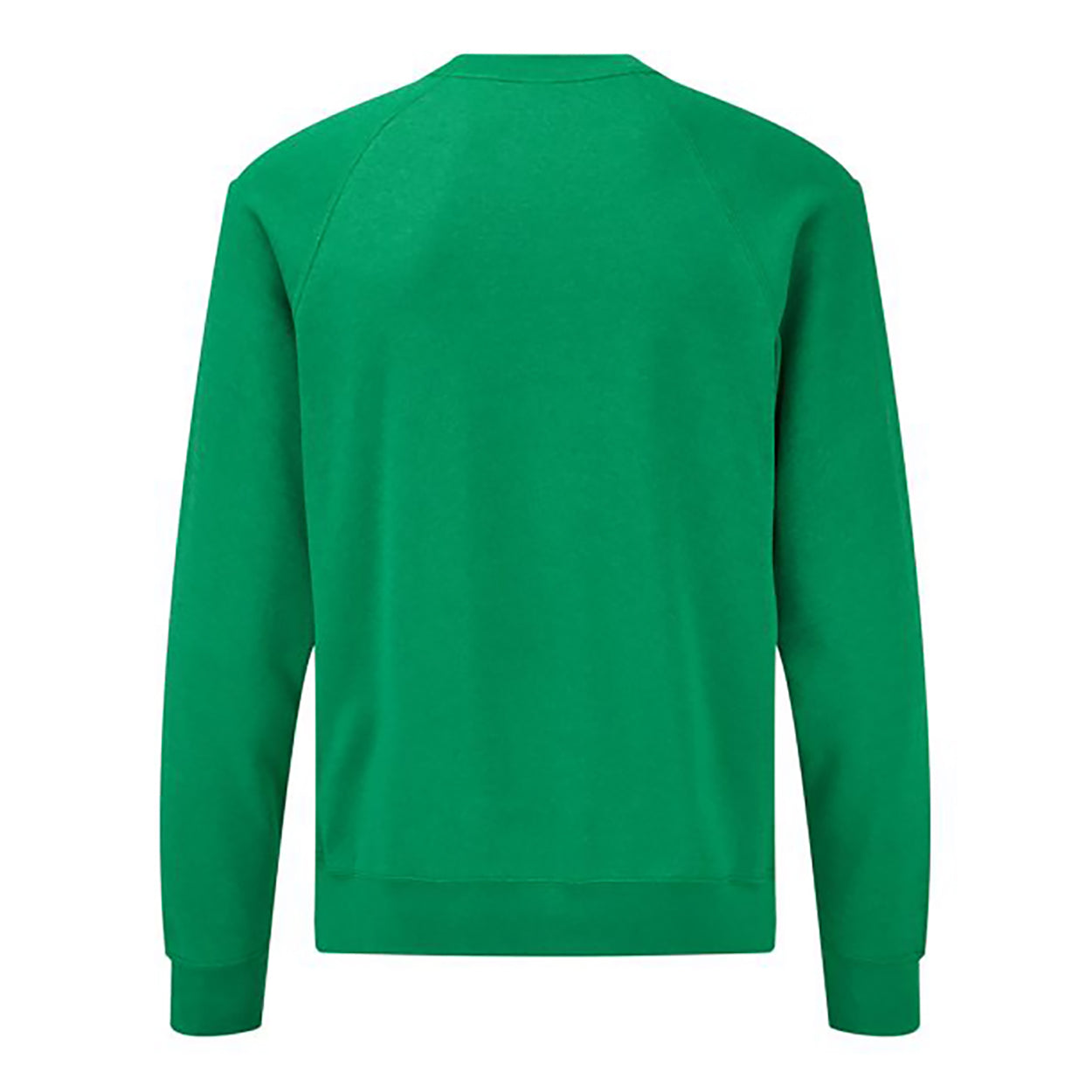 Heather Green - Back - Fruit Of The Loom Adults Unisex Classic Raglan Sweatshirt
