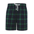 Navy-Green - Front - SF Mens Tartan Lounge Shorts