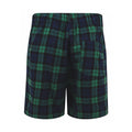 Navy-Green - Back - SF Mens Tartan Lounge Shorts