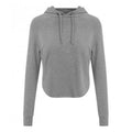 Sport Grey - Front - AWDis Womens-Ladies Just Cool Cross Back Cropped Hoodie