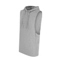 Sport Grey - Side - AWDis Adults Unisex Just Cool Urban Sleeveless Muscle Hoodie