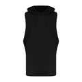 Jet Black - Front - AWDis Adults Unisex Just Cool Urban Sleeveless Muscle Hoodie