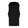 Jet Black - Front - AWDis Adults Unisex Just Cool Urban Sleeveless Muscle Hoodie