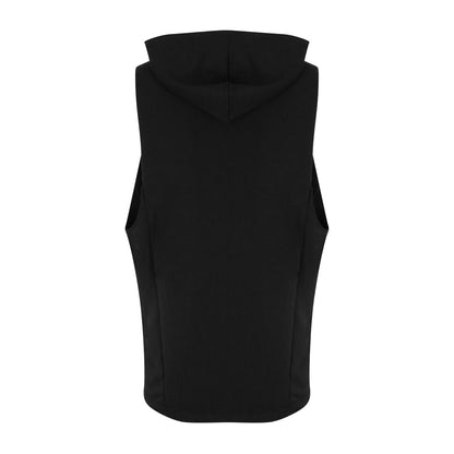 Jet Black - Back - AWDis Adults Unisex Just Cool Urban Sleeveless Muscle Hoodie