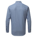 Navy-White - Back - Premier Mens Maxton Check Long Sleeve Shirt