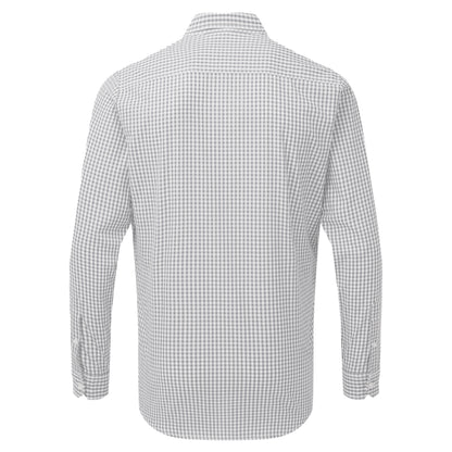 Silver-White - Back - Premier Mens Maxton Check Long Sleeve Shirt