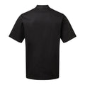 Black - Back - Premier Adults Unisex Essential Short Sleeve Chefs Jacket