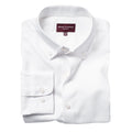 White - Front - Brook Taverner Mens Toronto Long Sleeve Oxford Shirt