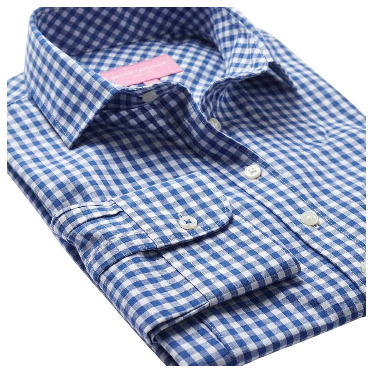 Blue - Back - Brook Taverner Womens-Ladies Kansas Gingham Long Sleeve Shirt