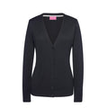 Black - Front - Brook Taverner Womens-Ladies Augusta V Neck Cardigan