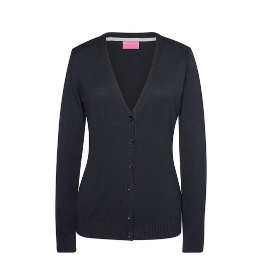 Black - Front - Brook Taverner Womens-Ladies Augusta V Neck Cardigan