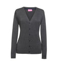 Charcoal - Front - Brook Taverner Womens-Ladies Augusta V Neck Cardigan