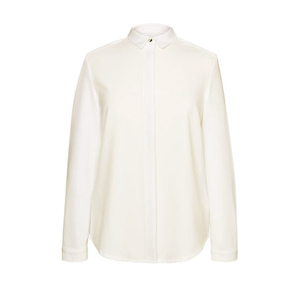 White - Front - Brook Taverner Womens-Ladies Capri Long Sleeve Blouse