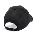 Black-Orange - Back - Beechfield Authentic Piped 5 Panel Cap