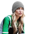 Light Grey - Side - Beechfield Engineered Knit Ribbed Beanie