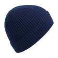 Oxford Navy - Front - Beechfield Engineered Knit Ribbed Beanie