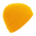 Sun Yellow - Front - Beechfield Engineered Knit Ribbed Beanie