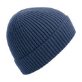 Steel Blue - Front - Beechfield Engineered Knit Ribbed Beanie