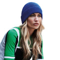 White - Front - Beechfield Engineered Knit Ribbed Beanie