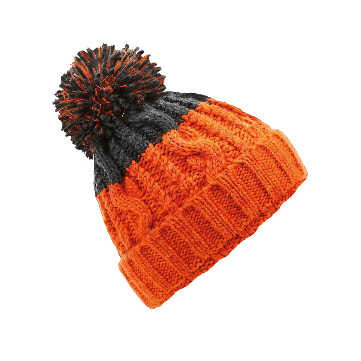 Orange-Dark Graphite - Front - Beechfield Apres Beanie
