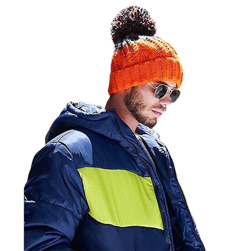 Orange-Dark Graphite - Back - Beechfield Apres Beanie