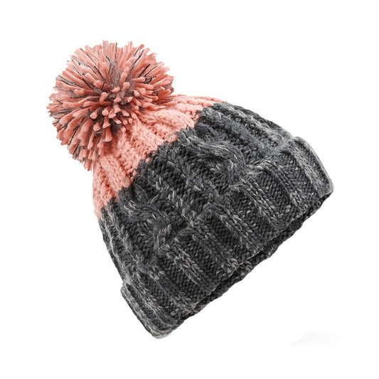 Graphite Grey-Blush - Front - Beechfield Apres Beanie