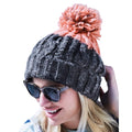Graphite Grey-Blush - Back - Beechfield Apres Beanie