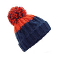 Oxford Navy-Fire Red - Front - Beechfield Apres Beanie