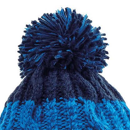 Azure Blue-Oxford Navy - Back - Beechfield Apres Beanie