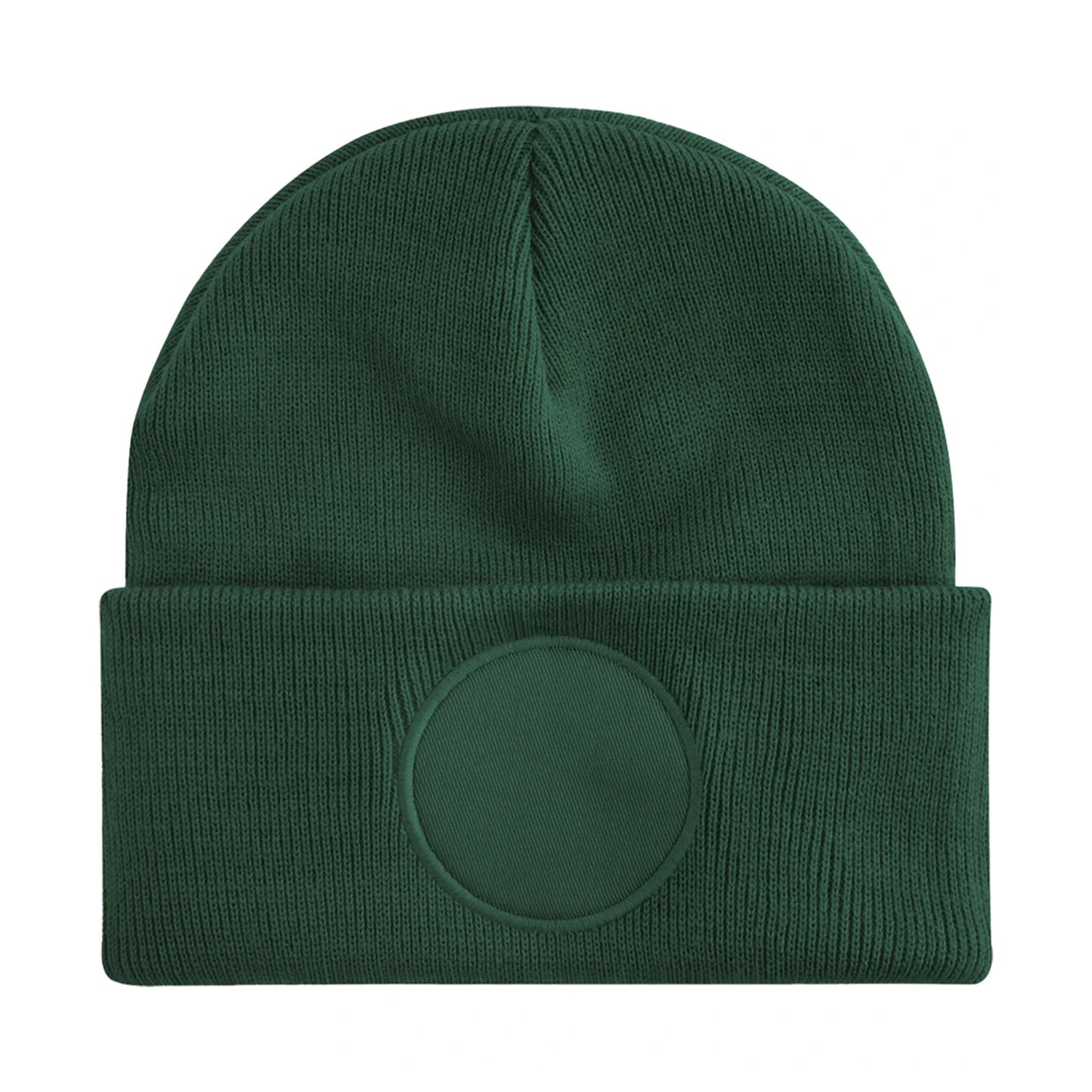Bottle Green - Back - Beechfield Circular Patch Beanie