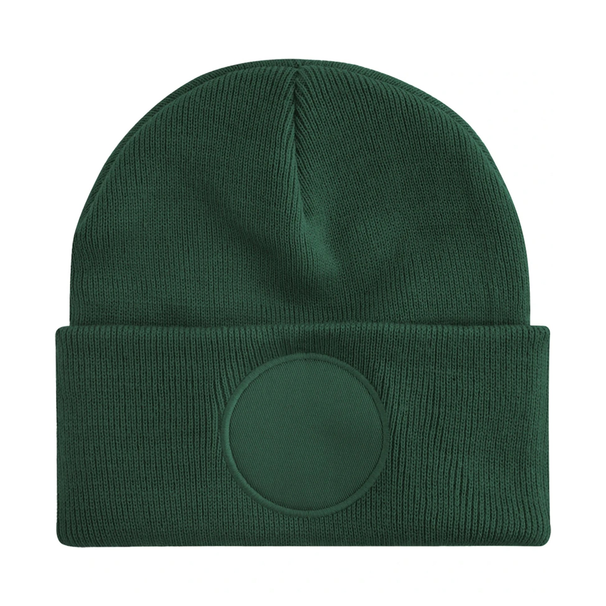 Bottle Green - Back - Beechfield Circular Patch Beanie