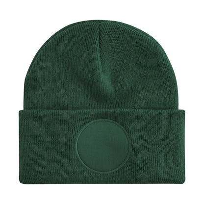 Bottle Green - Back - Beechfield Circular Patch Beanie
