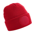 Classic Red - Front - Beechfield Circular Patch Beanie