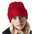 Classic Red - Back - Beechfield Circular Patch Beanie